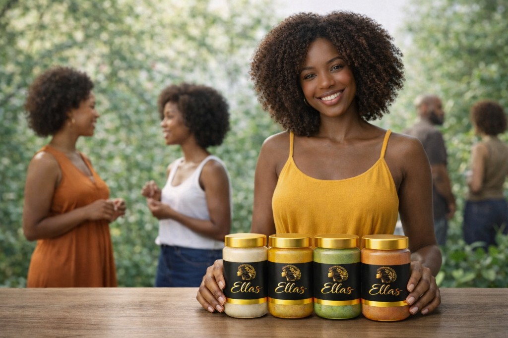 Mujeres con cabello natural y mascarillas capilares artesanales Ellas